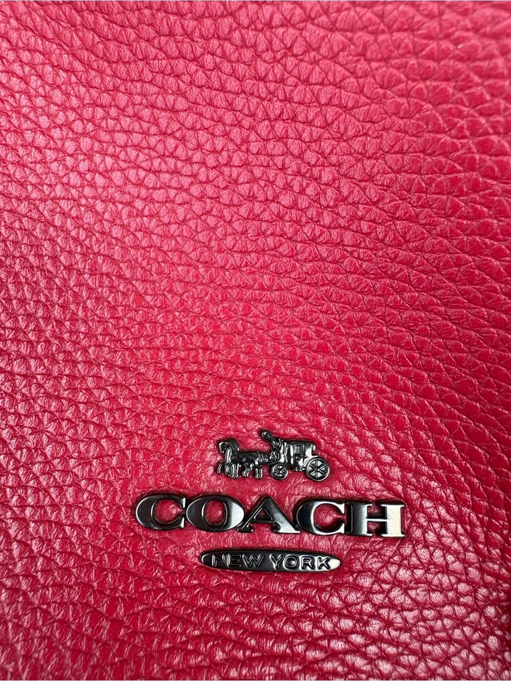 Coach Signature Canvas Colorblock Chaise Crossbody Purse Brick Red
